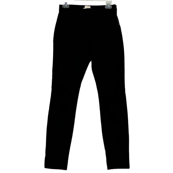 J Crew Gigi Pant Women's Size 4 Black Ponte Stretch Trouser Legging Side Zip - Picture 1 of 11